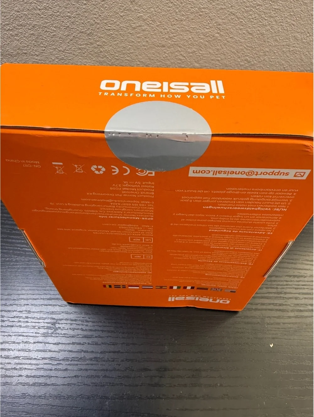 oneisall 4 in 1 Dog Grooming Kit with LCD Display - Rechargeable Pet Hair Trimer